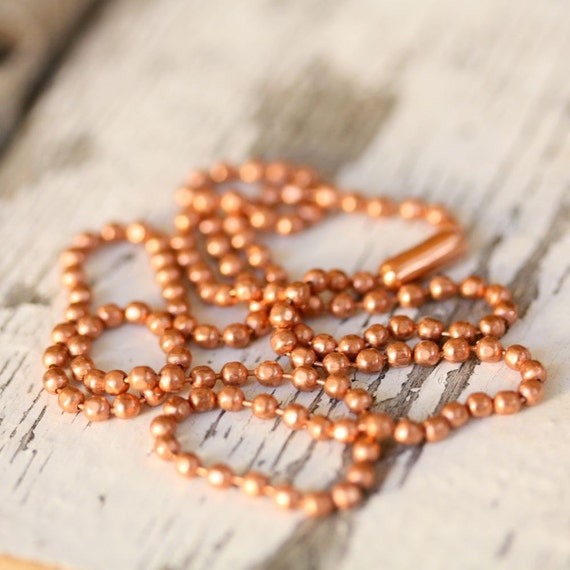 Extra Copper Chain Necklace Finished Antiqued Oxidized Ball Bead