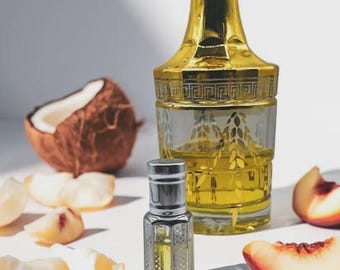Óleo Perfumado Coco e Baunilha | Almíscar sem Álcool | Fragrância de Coco, Baunilha, Tiaré e Jasmim | Perfume Cremoso Floral de Nicho | Óleo Perfumado Feminino