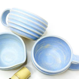 Handmade Blue Ceramic Mug – 6oz Small Pottery Coffee Cup