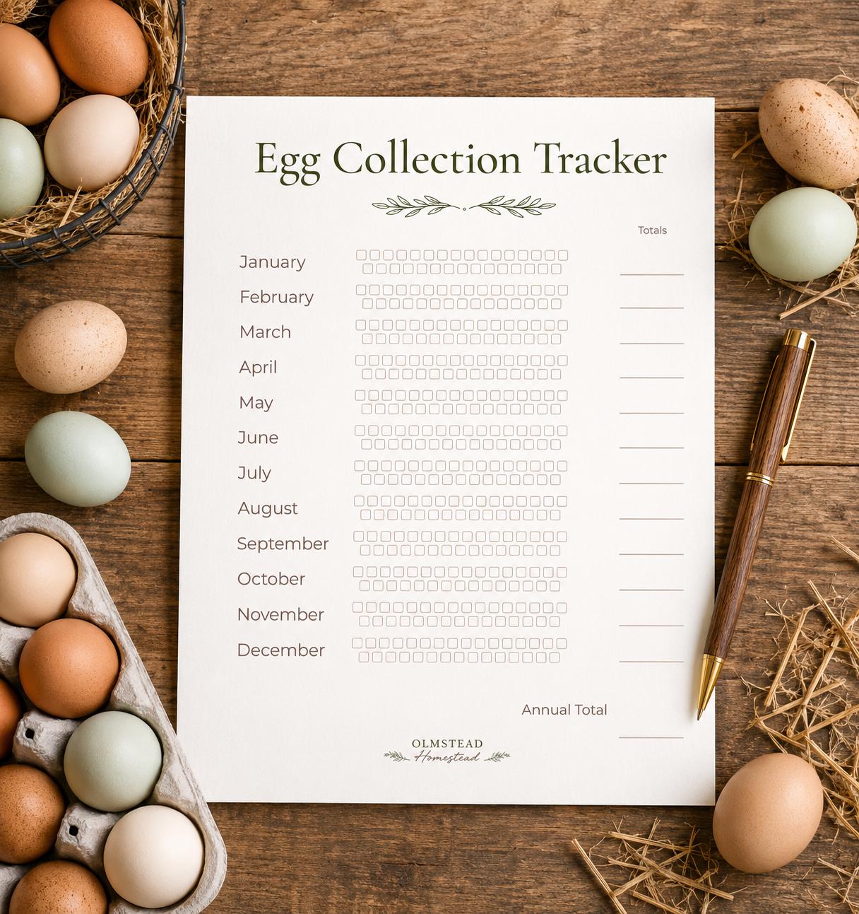Chicken Egg Tracker Printable | Backyard Flock Record Sheet | Homestead ...