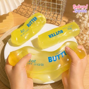 Jumbo Butter Stick Squishy Toy | Kawaii Stress Relief Fidget (14cm)