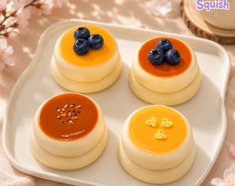 Soufflé Pancake Squishy Toy | Kawaii Slow Rising Dessert Stress Relief Fidget