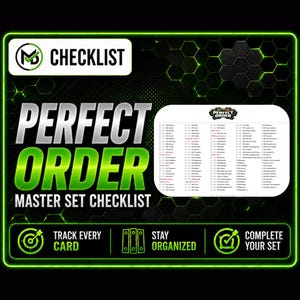 Lista completa del set Pokemon Perfect Order / Tracker per raccoglitore stampabile / Elenco completo delle carte in PDF