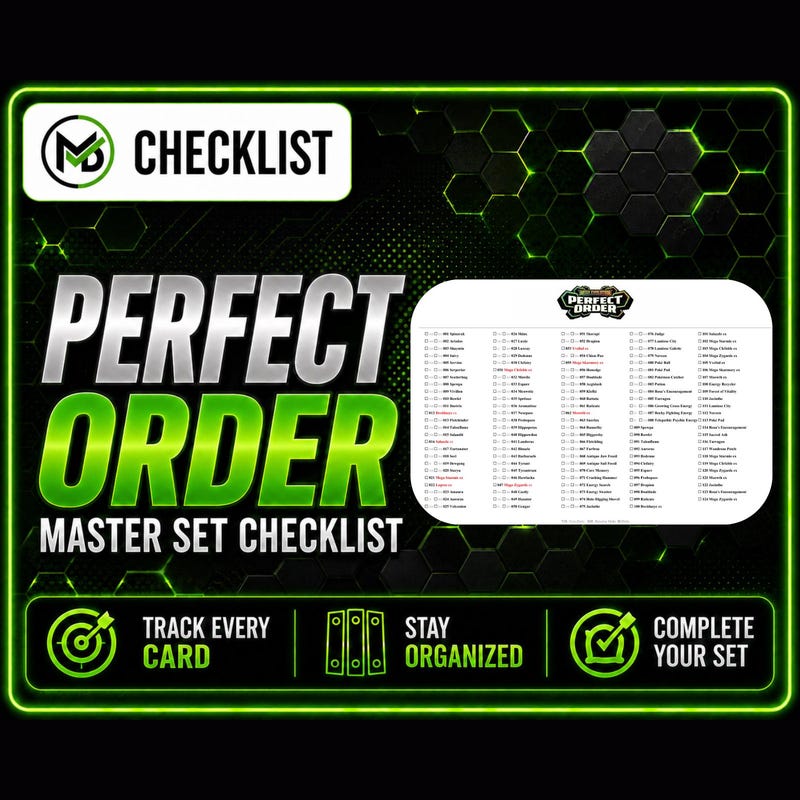 Pokemon Perfect Order Checklist.pdf Perfect Order Binder - Etsy