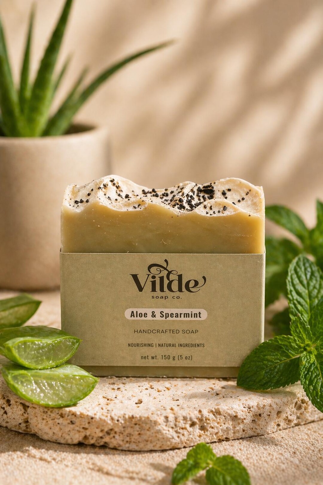 Aloe & Spearmint Soap Bar - Etsy Canada