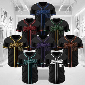 Custom Baseball Jersey Personalized Men Women Shirt Add Your Name Number Blank Team Uniform Softball Varsity Spirit Wear Button Down