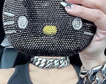 Rhinestone Kitty Bag