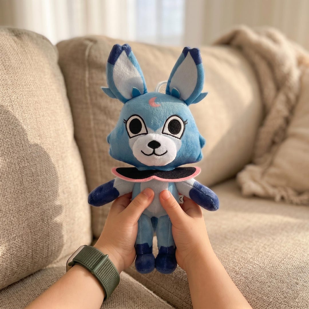 Dandy's World Eclipse Plush Toy Cute Blue Werewolf Stuffed Animal With ...