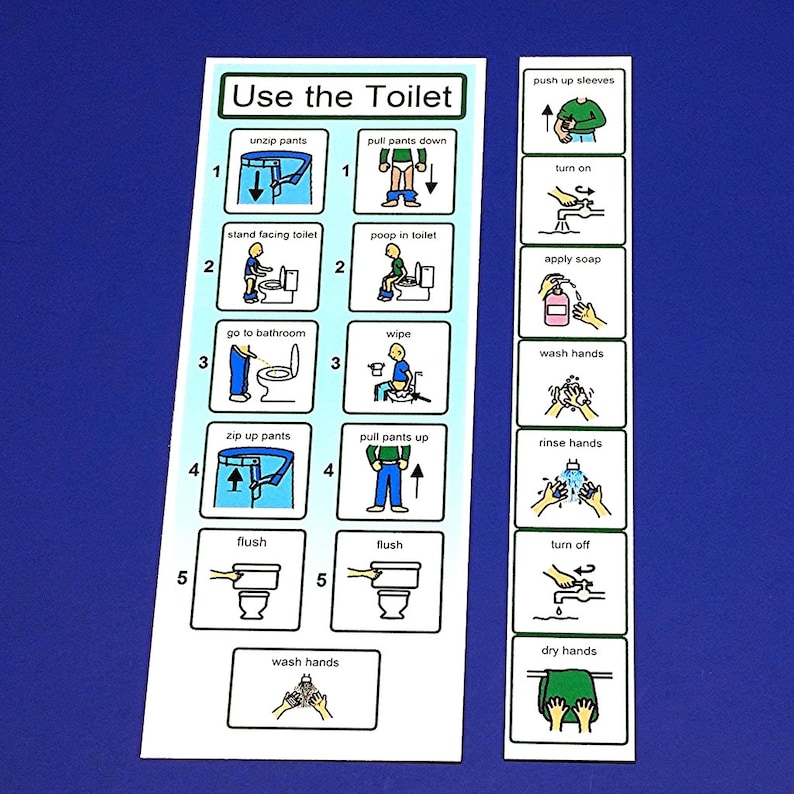 Boys' Potty Training Kit for Autism PCS Visual Aid for Etsy