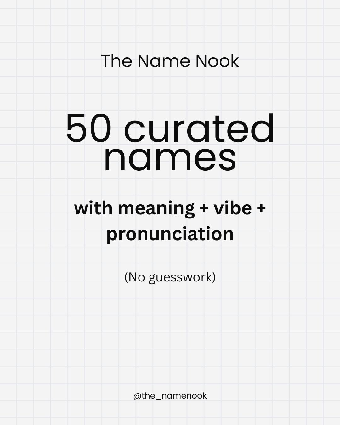 Name Guide 50 Rare Baby Names Guide | Modern, Wearable, Unique Names (PDF Download ...