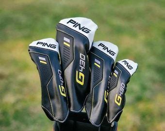 PING G430 Golf Club Head Covers, Driver, Woods, Fairway, Hybrid Leather Magnetic