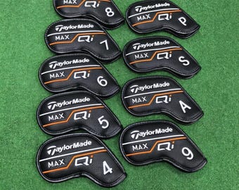 New Golf Qi Iron Cover Magnetic Closure Club Cap Cover Club Head Protector