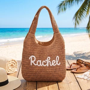 Borse da spiaggia personalizzate, borsa da spiaggia in paglia e rafia personalizzata, borsa per addio al nubilato, borsa da piscina per viaggio tra amiche, vacanze estive