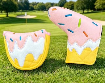Golfklubbskydd, starkt magnetiskt halvrund putterskydd, PUTT golfhattskydd