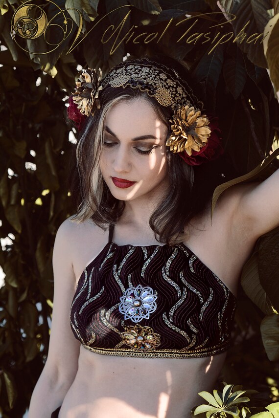 Tribal Fusion top relucimmery top / belly dance top - Etsy México