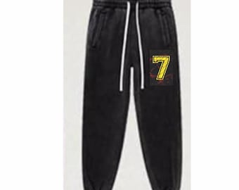 Lucky Number 7 Custom Graphic Sweatpants | Bold Streetwear & Personalized Apparel