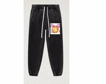 Softball Bow Graphic Sweatpants | Cozy Coquette Style Joggers