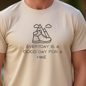 Hiking tshirt Cute hiking T-shirt for hikers mountain boots Unisex tshirt for Men and Women Nature lover's gift outdoor tee illustration 1