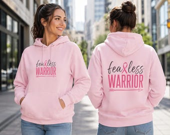 Fearless Warrior Hoodie | Pink Ribbon Breast Cancer Support