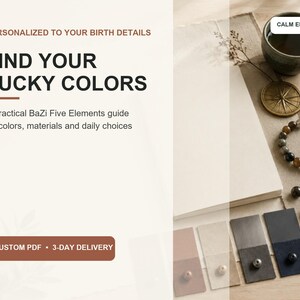 Personalized BaZi Lucky Colors & Five Elements Guide - Custom PDF