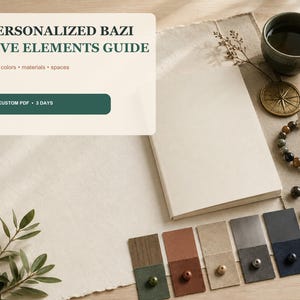 Personalized BaZi Five Elements Color & Material Guide | Custom PDF