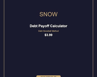 Debt Payoff Calculator Excel | Debt Snowball Spreadsheet | 24-Month Payment Schedule | Financial Freedom | Digital Download