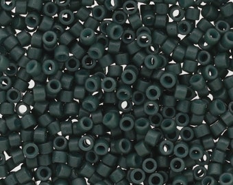 DB 2358, Duracoat Opaque Dark Green - Miyuki Delica Beads - Size 11 - 5 grams - Japanese Cylinder Glass Seed Beads - Wholesale & Retail