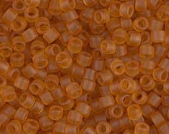 DB 1261, Marigold-Transparent-Matte- Miyuki Delica Beads - Size 11 - 5 grams - Japanese Cylinder Seed Beads