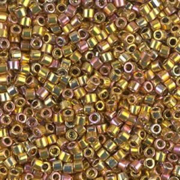 DB 501, 24 Karat Gold Iris - Miyuki Delica Beads - Size 11 - 5 grams - Japanese Cylinder Seed Beads - Retail & Wholesale - Metallic