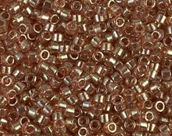 DB 102, Faded Rose, Gold Luster, Transparent, Luster - Miyuki Delica Beads, Size 11, 5 grams - Miyuki Delica - Wholesale and Retail