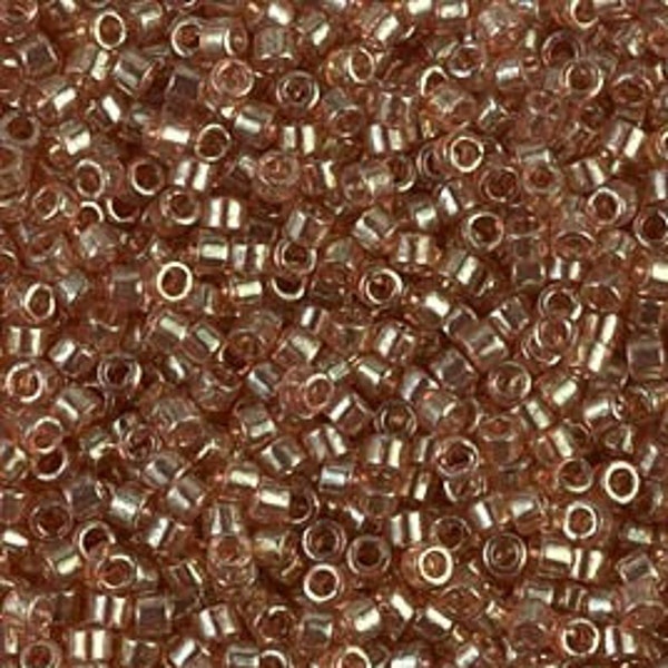 DB 102, Faded Rose, Gold Luster, Transparent, Luster - Miyuki Delica Beads, Size 11, 5 grams - Miyuki Delica - Wholesale and Retail