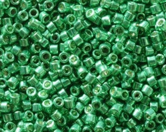 DB 2505, Duracoat Galvanized Dark Mint Green - Miyuki Delica Beads - Size 11 - 5 grams - Japanese Cylinder Glass Beads - Wholesale & Retail