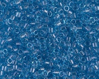 DB 113 Blue, Transparent, Luster - Miyuki Delica Beads, Size 11, 5 grams - Japanese Seed Beads - Wholesale and Retail