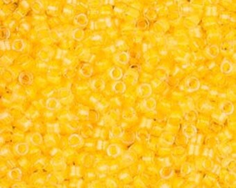 DB 2032 Luminous yellow, ICL - Miyuki Delica Beads - Size 11 - 5 grams - Japanese Cylinder Seed Beads - Retail & Wholesale - Neon Yellow