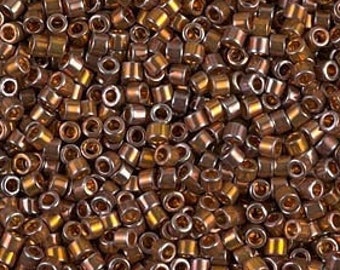 DB 506, 24kt, Gold Plated Dark Copper - Miyuki Delica Beads - Size 11 - 5 grams - Japanese Cylinder Seed Beads - Retail & Wholesale