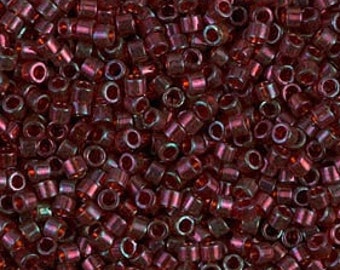 DB 105, Ruby, Gold, Luster, Transparent - Miyuki Delica Beads, Size 11, 5 grams - Miyuki Delica & Seed Beads - Wholesale and Retail