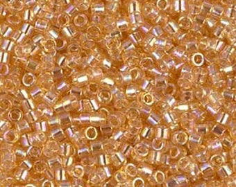 DB 100, Topaz, Transparent, Rainbow - Miyuki Delica Beads, Size 11, 5 grams - Miyuki Delica & Seed Beads - Wholesale and Retail