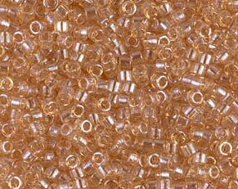 DB 101, Light Topaz, Transparent, Luster - Miyuki Delica Beads, Size 11, 5 grams - Miyuki Delica & Seed Beads - Wholesale and Retail