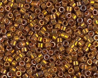 DB 505, 24kt, Gold Plated Bronze, Metallic, - Miyuki Delica Beads - Size 11 - 5 grams - Japanese Cylinder Seed Beads - Retail & Wholesale