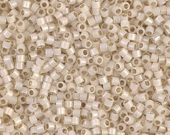 AIKO Precision Cylinder Beads Light Mint Opal Silver Lined Permafinish PF2118