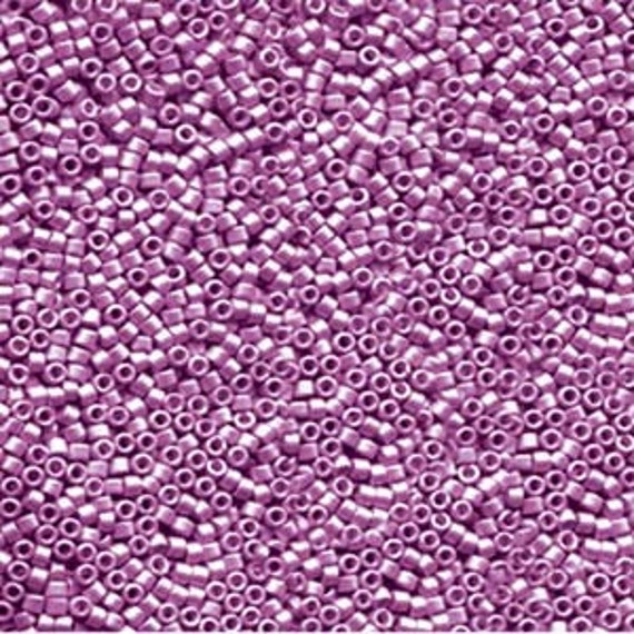 Miyuki Delica 11/0 Seed Beads - Galvanized SF Magenta - 5 Gram Tube For Beading Projects