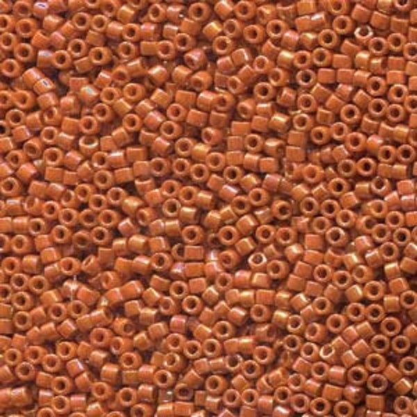 DB 2274, Glazed Opaque Burnt Orange - Miyuki Delica Beads - Size 11 - 5 grams - Japanese Cylinder Seed Beads - Retail & Wholesale