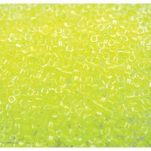 11-2032, Miyuki 22g Fancy Frosted Yellow Green 11-2032, Miyuki 22g Fancy Frosted Yellow Green
