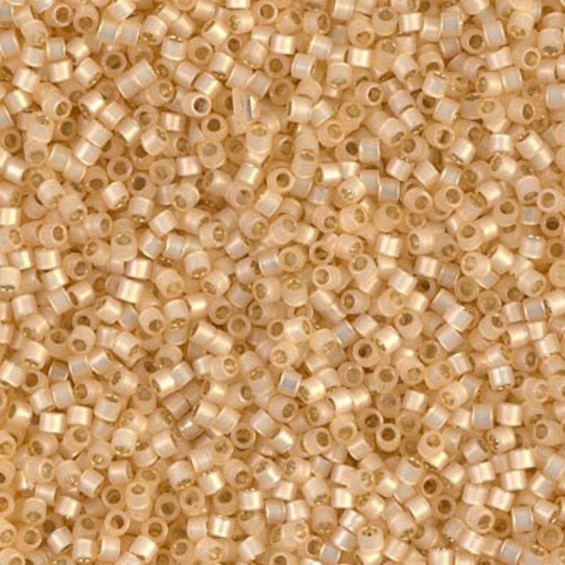 Size 11-5 grams Gold Alabaster-Opal SL-Trans.- Dyed- Miyuki Delica Beads Japanese Cylinder Seed Beads DB 621 Retail /& Wholesale