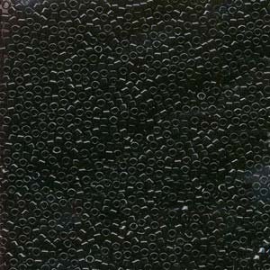 DB 10, Opaque Black - Miyuki Delica Beads, Size 11, 5 grams - Miyuki Delica & Seed Beads