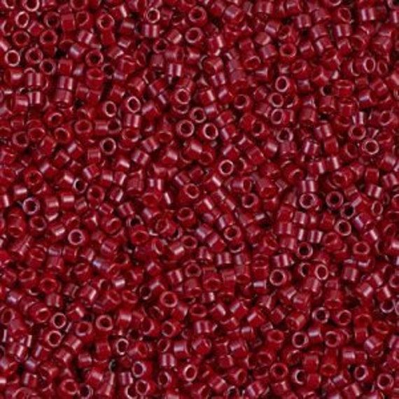 DB 654, Dyed Opaque Cranberry, Miyuki Delica Beads - Size 11 - 5