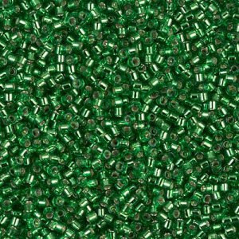 Miyuki Delica Beads Silver Lined Christmas Green Wholesale and Retail DB 46 5 grams Miyuki Delica /& Seed Beads Size 11