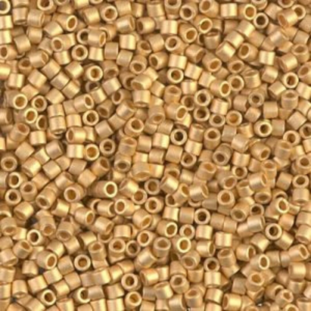 Miyuki Delica Seed Beads 11/0 - Matte Metallic Bright Yellow 24K Gold DB331 7.2 Grammes