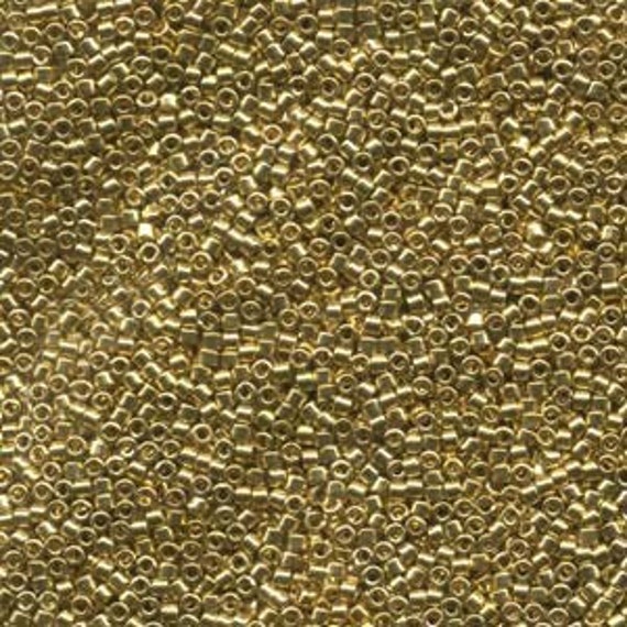 Miyuki Delica Seed Beads 11/0 24K Gold Plated DB031