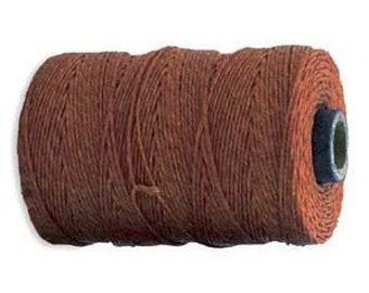 Dark Rust Waxed Linen, 4 ply, 10 yards